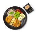 Katsu Stuffed with Mixed Vegetables and Chees Katsu Stuffed with Mixed Vegetables and Chees Royalty Free Stock Photo