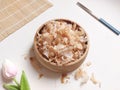 Katsuobushi. It is preserved food made from skipjack tuna.