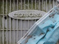 Old Corona, Covid19 mask disregarded on an old rusty piece of electrical equipment