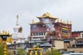 The white tower and buddhism temple