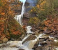 Katterskill Falls Autumn Panorama HDR Royalty Free Stock Photo