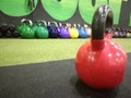 Kattlebells in the gym Royalty Free Stock Photo