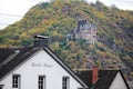 Katz castle in Goarhausen, view from Sankt Goar, Germany