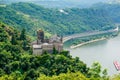 Katz Castle at Rhine Valley near St. Goarshausen, Germany Royalty Free Stock Photo