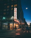 Katzs Delicatessen at night, in the Lower East Side, Manhattan, New York City