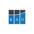 KAU letter logo design on WHITE background. KAU creative initials letter logo concept. KAU letter design