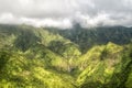 Kauai green mountain aerial view jurassic park movie set