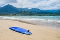 Kauai Hanalei Bay surfer\'s Paradise of Hawaii Royalty Free Stock Photo