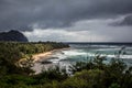 Kauai, Hawaii, USA Coast near Poipu on Maha`ulepu Heritage Trail Royalty Free Stock Photo