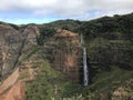 Kauai waterfalls in the Waimea Canyon Royalty Free Stock Photo