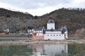 Kaub, Germany - 03 14 2022: Burg Pfalzgrafenstein in the Rhine Royalty Free Stock Photo