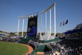 Kauffman Stadium Scoreboard - Kansas City Royals Royalty Free Stock Photo