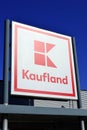 Kaufland logo. Company signboard Kaufland