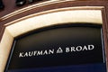Kaufman & Broad facade office sign logo and brand text American homebuilding company Royalty Free Stock Photo