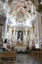 Kaunas August 21,2014- Basillica St Peter and Paul,interior from Kaunas in Lithuania Royalty Free Stock Photo