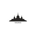 Kaunas cityscape skyline city vector logo