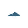 Kaunas cityscape skyline city vector logo
