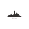 Kaunas cityscape skyline city vector logo