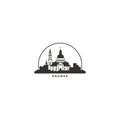 Kaunas cityscape skyline city vector logo