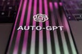 Auto GPT on mobile screen. Auto-GPT is an experimental open-source application showcasing the capabilities of the GPT-4