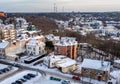 Kaunas cityscape in winter, Lithuania