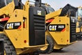 Caterpillar heavy duty equipment vehicle and logo Royalty Free Stock Photo