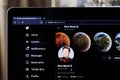 Elon Musk Twitter account on PC screen. Elon Musk is CEO of Twitter, Tesla and SpaceX