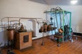 Kaunas, Lithuania - May 12, 2017: antique pharmaceutical tablet machine inside of Museum of History of Medicine and Pharmacy.