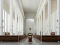 Kaunas, Lithuania - May 12, 2017: Interior of Our Lord Jesus Christs Resurrection church in Kaunas.