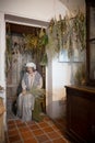 Kaunas, Lithuania - May 12, 2017: Mannequin of herbalist woman in Museum of the History of Medicine and Pharmacy. Kaunas, Lithuani Royalty Free Stock Photo