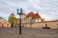 Kaunas Lithuania, old town. Town square in spring time Royalty Free Stock Photo