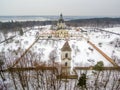 Kaunas, Lithuania: Pazaislis Monastery and Church in winter Royalty Free Stock Photo