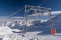 Close up of ski instalation in ski resort in the Alps, Austria