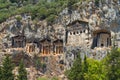 Kaunian rock tombs from Dalyan Royalty Free Stock Photo