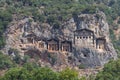 Kaunian rock tombs from Dalyan Royalty Free Stock Photo