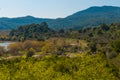 KAUNOS, DALYAN, TURKEY: Top view of the ruins of the ancient city of Kaunos.