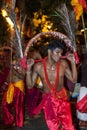 A Kavadi Dancer performs through the streets of Kandy during the Esala Perahera in Sri Lanka.