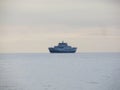 KAVALA, GREECE - September, 2014: A ferry boat in the Mediterranean from Kavala in Greece to Thassos Royalty Free Stock Photo