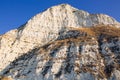 Kavarna, Bulgaria - September 5 2016: Kavarna`s white local mountain rising steeply into the blue sky Royalty Free Stock Photo