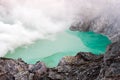 Kawa Ijen Volcano crater and lake.