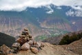 Kawa karpo snow mountains and Mani Stones Royalty Free Stock Photo