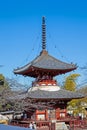 KAWAGOE,SAITAMA PREFECTURE, JAPAN - FEBRUARY 3 ,2016 : Ancient Japanese pagoda and beautiful landscape in autumn