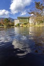 KAWAGUCHIKO, JAPAN - NOVEMBER 05, 2019: Museum of Art, at Lawn Square Park, a sightseeing of mount Fuji, Japan