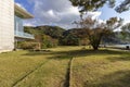 KAWAGUCHIKO, JAPAN - NOVEMBER 05, 2019: Museum of Art, at Lawn Square Park, a sightseeing of mount Fuji, Japan