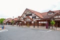 Kawaguchiko Station, a railway station on the Fujikyuko Line in Fujikawaguchiko, Yamanashi, Japan