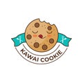 Kawai cookie character. for the logo design template. vector illustration Royalty Free Stock Photo