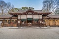 Kawai Jinja, Honden Main Hall. Located at Tadasu forest near Shimogamo Shrine. Kyoto, Japan