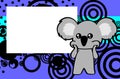 Kawaii koala character cartoon pictureframe illustration background