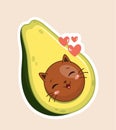 Kawaii Avocado Sticker