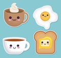 Kawaii breakfast food design